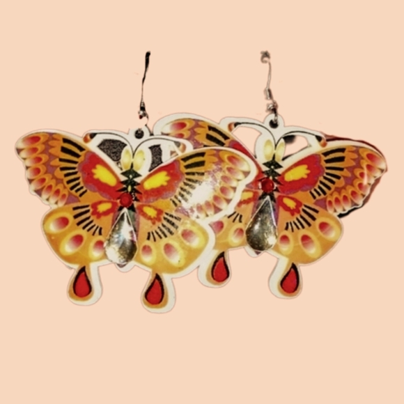 Butterfly Boho Novelty Earrings - Picture 2 of 9